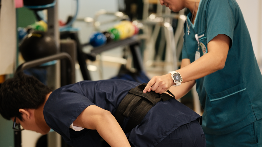 Patient receiving physical therapy for pain management at Tarlac Medical Center